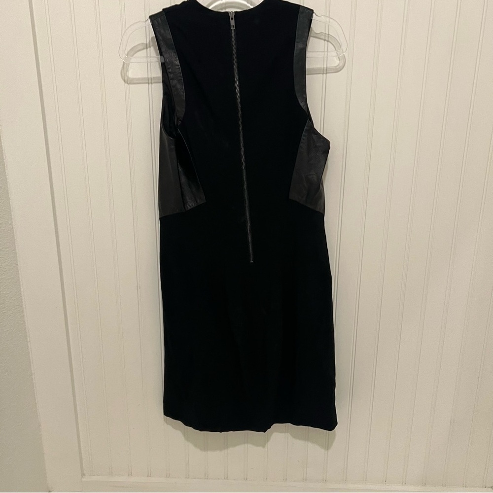 Helmut Lang Black and Mini Dress leather Detail Cowl - Picture 4 of 6
